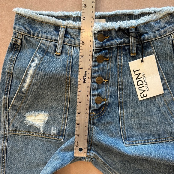 EVIDNT Anthropologie Saint Denis Flare Jeans • size 26 • raw hem • NWT - Picture 4 of 8